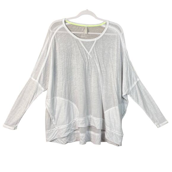 Free People Movement First Choice Tee Long Sleeve Top White Size Small - Picture 1 of 10